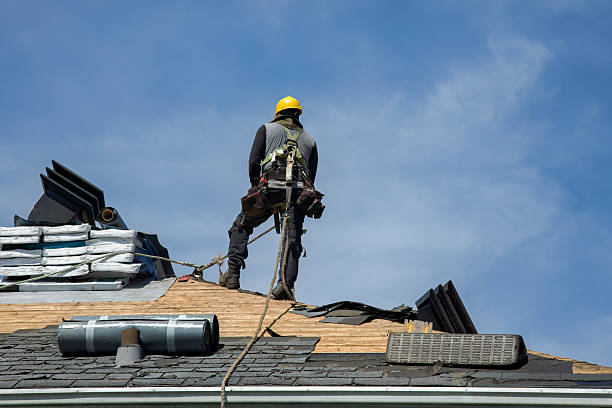 Professional Gutter Installation technician working in West Finley, PA
